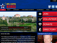 Tablet Screenshot of hollywoodhawks.com
